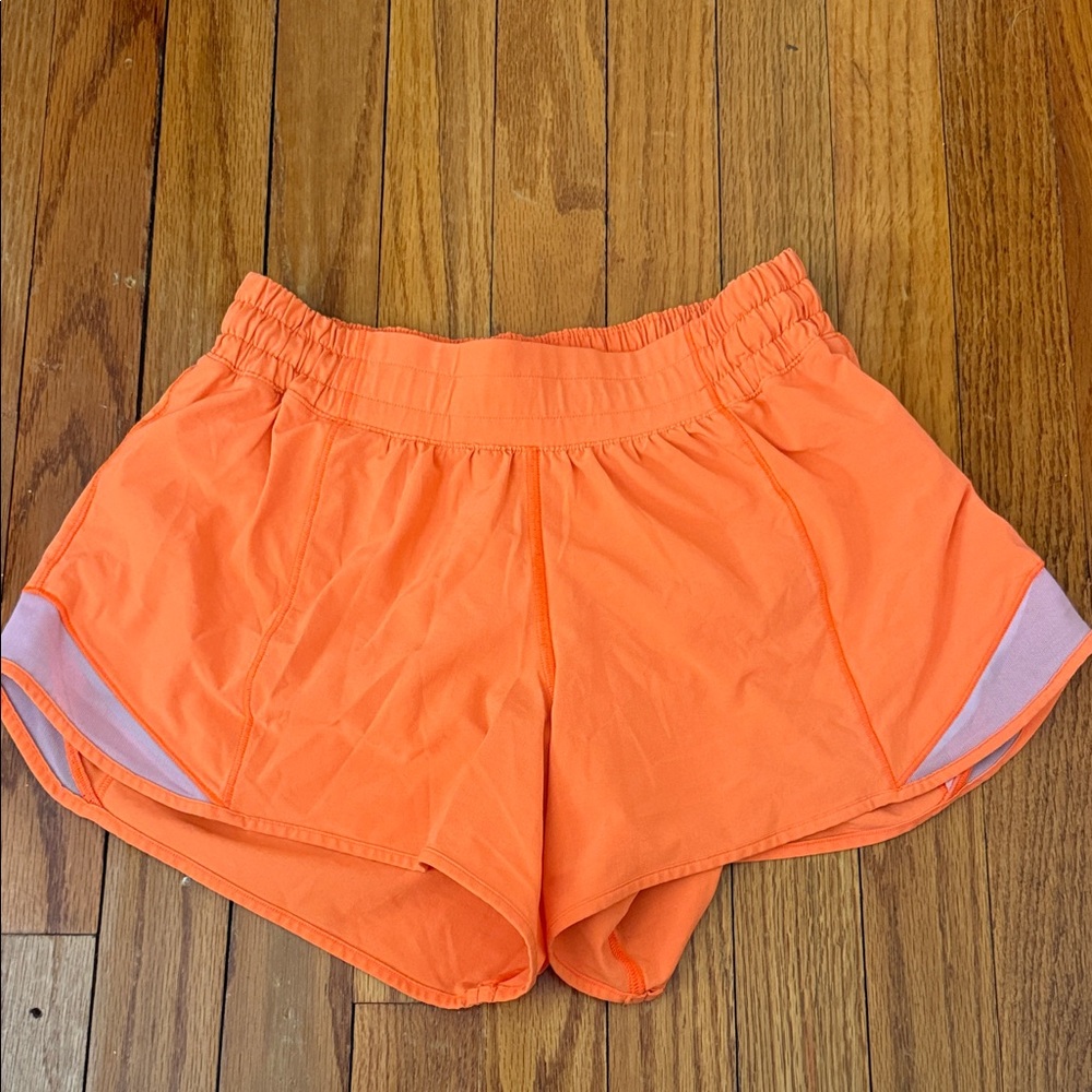 lululemon athletica Bright Orange Athletic Shorts